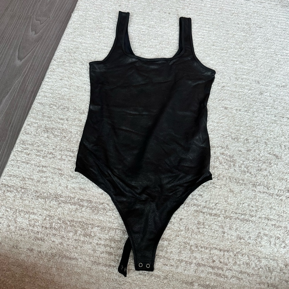 Abercrombie Faux Leather Bodysuit